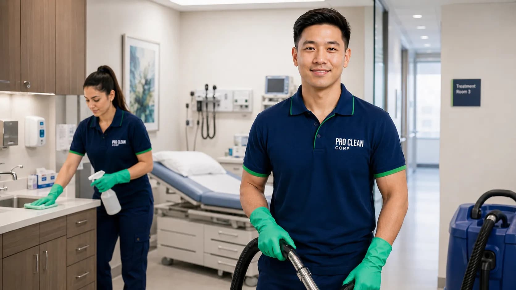 Professional commercial cleaning background